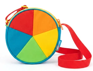 Mokuyobi Crossbody Round Bag Multicolor Rainbow Nylon Circle Purse Sling Pack - Picture 1 of 8