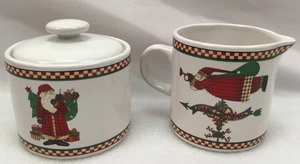 Debbie Mumm Magic of Santa Christmas Coordinating SUGAR & CREAMER Sakura EXCEL - Picture 1 of 3