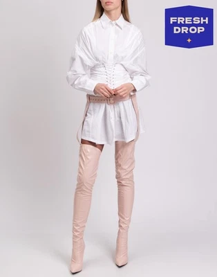 RRP€956 LE SILLA Over the Knee Boots US9.5 UK6.5 EU39.5 Belted HANDMADE in Italy - Image 1 of 4