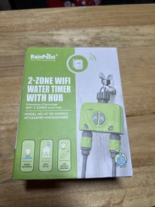 RAINPOINT Temporizador de Agua Wifi para Manguera de Jardín, Temporizador de Manguera Inteligente de 2 Zonas Wifi Sprinkl - Imagen 1 de 5