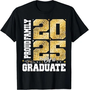 Proud Family of a Class of 2025 Graduate Senior Graduation T-Shirt Hoodie - Picture 1 of 12