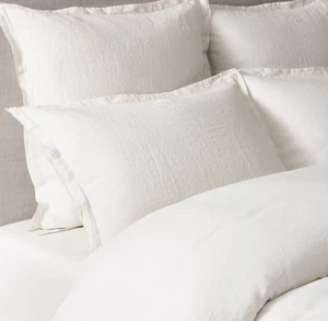 Restoration Hardware ITALIAN HERITAGE WASHED LINEN Duvet l King Sand - Picture 1 of 7
