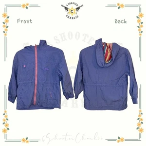 Vintage Rothschild Girl's Size Small Lightweight Coat Jacket Purple Lined Hooded - Picture 1 of 4