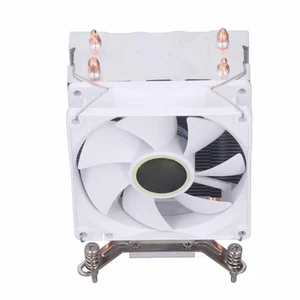 CPU Cooling Fan 3.54in 2 Heat Pipes 3pin 12VDC 2000RPM Hydraulic Bearing CPU FY - Afbeelding 1 van 22