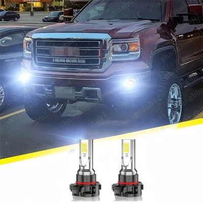 2x bombillas antiniebla LED para GMC Sierra 1500 2500 3500 HD 2008-2016 10000K Foto 1 de 4