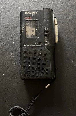 Sony M-677V VOR Microcassette-Corder Handheld Voice Recorder Tested & Working - Image 1 of 2