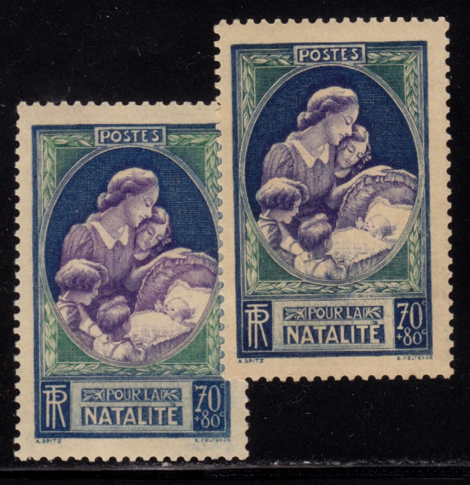 440 / a **  SUP. VARIETE  bleu au lieu de violet MAURY  375,00   VOIR ETAT - Photo 1/2