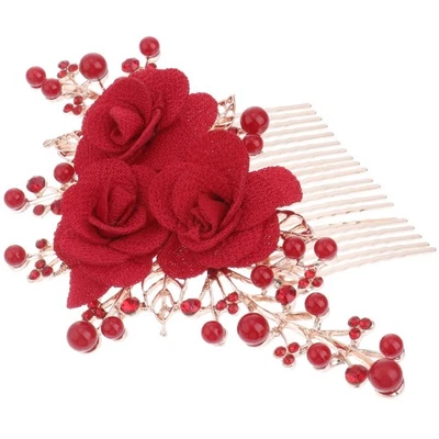  Accesorios para el cabello de novia perla artificial horquilla floral Foto 1 de 4