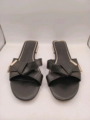 NUEVO Casa Blanca Mercado Negro Anudado Pisos-Negro Talla 9 EE. UU. Foto 1 de 4