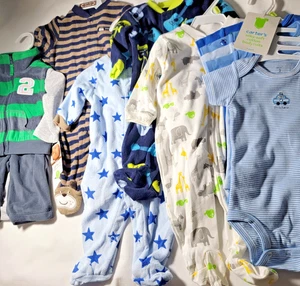 10 Carter's 3-Months Outfits: Silky Soft Bodysuit, Cuddly Cute Combo NEW w/ TAGS - Picture 1 of 24