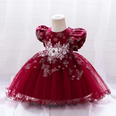 Toddler Baby Girl Lace Balloon Sleeve Tutu Dress Party Wedding Princess Dresses - Image 1 of 4