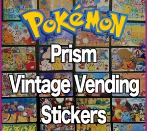 Pokemon 1 ?RANDOM? Pocket Monsters Vintage Vending Machine Holo sticker - Picture 1 of 2