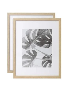 11x14 Picture Frame with Mat for 8x10 Picture Natural Wood Photo Frame Pictur... - Picture 1 of 8