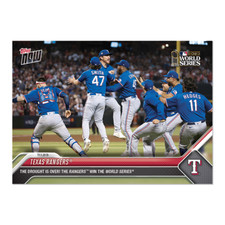 Texas Rangers Win 1st World Series - 2023 MLB Topps Now Card #1078 - Presale