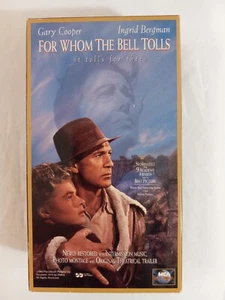 VHS For Whom The Bell Tolls Gary Cooper Ingrid Bergman - Picture 1 of 3