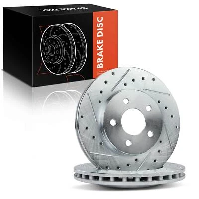 Rotores de freno delanteros perforados para Dodge Grand Caravan Plymouth Voyager 1996-2000 Foto 1 de 4