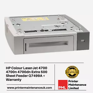 HP Colour LaserJet 4700 4700n 4700dn Extra 500 Sheet Feeder Q7499A + Garantie - Photo 1/1