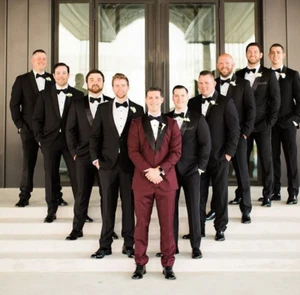 Traje de novio y padrino elegante ropa de boda compromiso graduación traje de 2 piezas - Imagen 1 de 7
