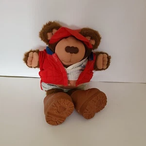 Vintage 80's Baseball Furskins Bear Plush wearing age and some marks - Imagen 1 de 8