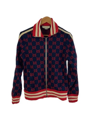 GUCCI 496919 X9L13 Altro Track Jacket GG Jacquard S Cotone Navy