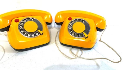 Ancien Jouet Téléphone Orange 1974 Mehanotehnika - Photo 1/4