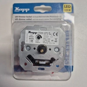 Kopp LED-Dimmer Glühbirnen 7-110W LED 3-35W Drehdimmer mit Druck Wechselschalter - Bild 1 von 1