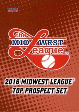 2016 Midwest League Top Prospects Choice #NNO Header Checklist NM Baseball Card
