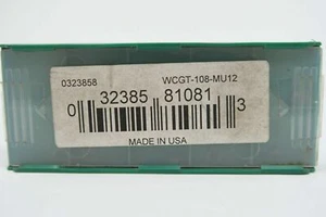 10 new EVEREDE TOOL COMPANY WCGT-108-MU12 Carbide Indexable Inserts - Picture 1 of 2