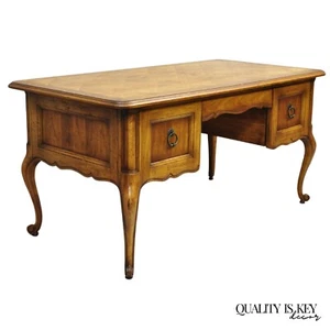 Drexel Heritage French Country Manor Collection 60" Parquetry Inlay Writing Desk - Picture 1 of 12