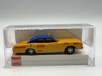 BUSCH #46613 DODGE MONACO TEXAS TAXI CAB CO., 1:87 HO SCALE, NIB - Image 1 of 4