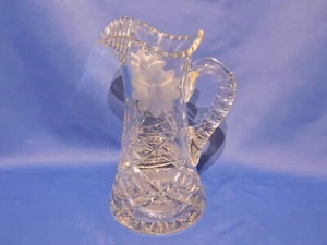 C 1900 J.D Bergen Early American Brilliant Cut Heavy Crystal Glass Tankard - Picture 1 of 9