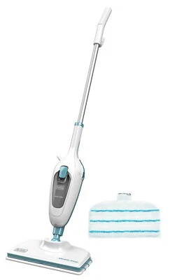 BLACK +DECKER -Scopa Elettrica a Vapore Lavapavimenti 1300W  Steam Top con Panno - Immagine 1 di 4