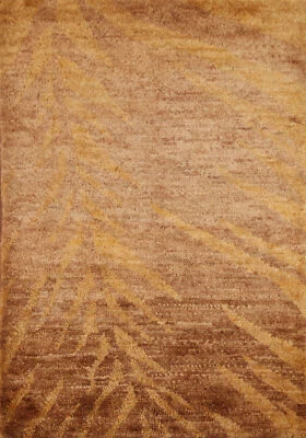 Modern Handmade Luxury Hand-Knotted Moroccan Wool Accent Rugs 5x6 ft - Image 1 of 4