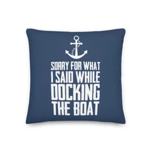 Docking the Boat - Premium Pillow - Picture 1 of 14