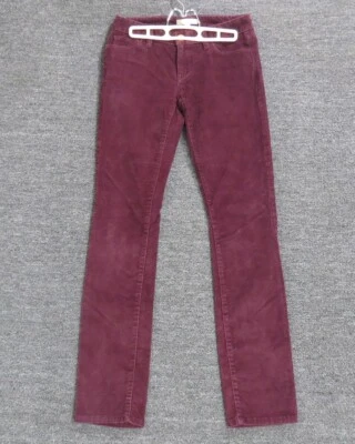 Pantalones de pana Banana Republic para mujer talla 25 púrpura ajustados calce recto lisos Foto 1 de 4