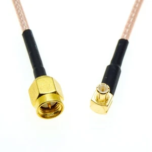 MCX Macho Ángulo DERECHO a SMA Macho Enchufe Lote Coaxial Puente Coaxial RF RG316 Cable - Imagen 1 de 6