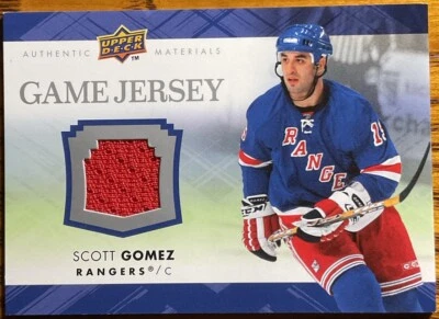2007-08 Upper Deck UD Game Jersey Scott Gomez #GJ2-GO New York Rangers - Image 1 of 3