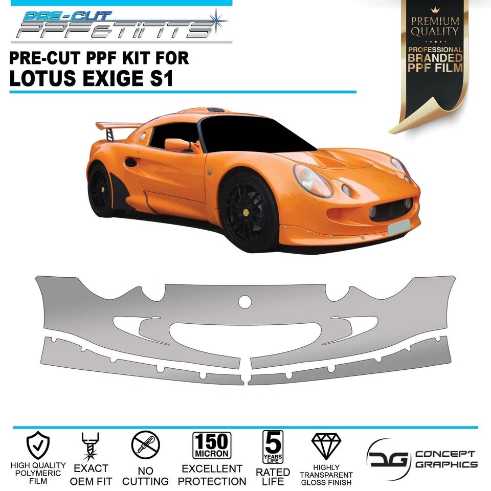 Película protectora de pintura con chip de piedra parachoques delantero PPF para Lotus Exige S1 - Imagen 1 de 2