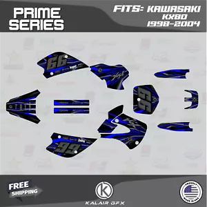 Graphics Kit for KAWASAKI KX 80 (1998-2004) Prime Series - Blue - Bild 1 von 6