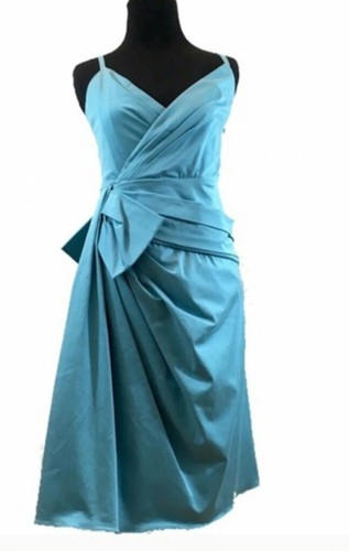 Abito rosso Valentino origami blu IT42 o 12UK o 8US