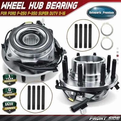 Conjunto de 2 cojinetes de buje de rueda delanteros diestros y diestros para Ford F-250 F-350 Super Duty 11-16 Foto 1 de 4