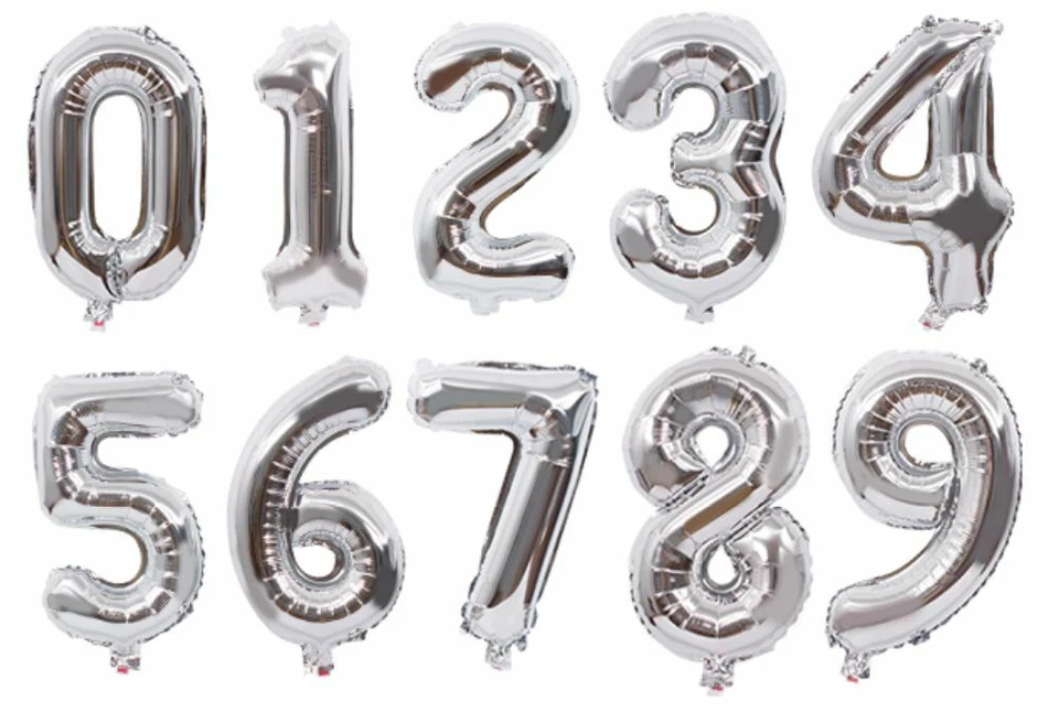 40 inch Large Number Balloon Foil Mylar Celebration Party Birthday Wedding Baby - Image 1 of 4