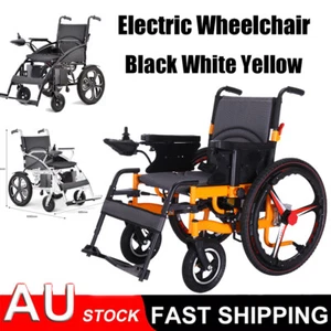 Electric Wheelchair Folding Lightweight Long Range Lithium Power Motorised Black - Picture 1 of 17