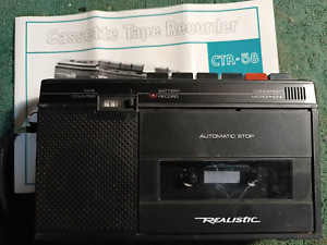 Vintage Realistic CTR-58 mono cassette recorder 1985 working w/manual