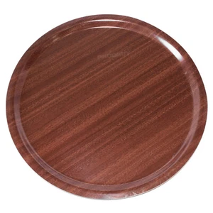 Mahogany Tuffwood Extra Large 17" Round Food Serving Tray Cafeteria Canteen Cafe - Picture 1 of 4