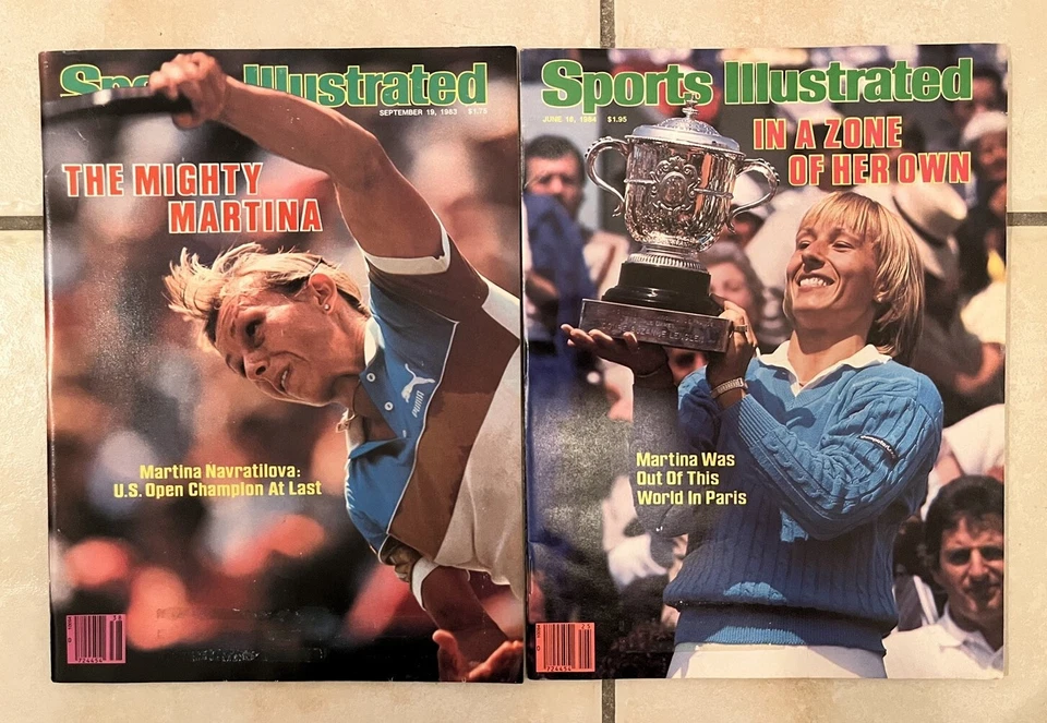 1983 Sports Illustrated MARTINA NAVRATILOVA No Labels US OPEN French OPEN Lot 2 - Image 1 of 1
