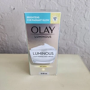 Olay Luminous Light Perfecting Cream SPF 15 NEW 0.43 oz Brightens Skin Neck Face - Picture 1 of 10