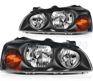 Headlights For 04-06 Hyundai Elantra Headlamps Assembly Clear Black Light Pair - Picture 1 of 7
