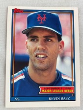1990 Topps Major League Debut Card #009-Kevin Baez, New York Mets