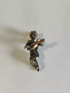 Kleiner Anhänger Engel spielt Geige, Silber mit Goldbeschichtung - Bild 1 von 5